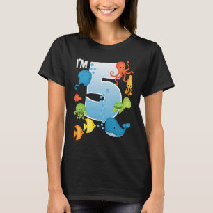 Ocean See Underwater 5 Year Old Under The Sea Birt T-Shirt