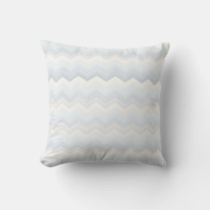 Ocean Shades Watercolor Chevron Cushion