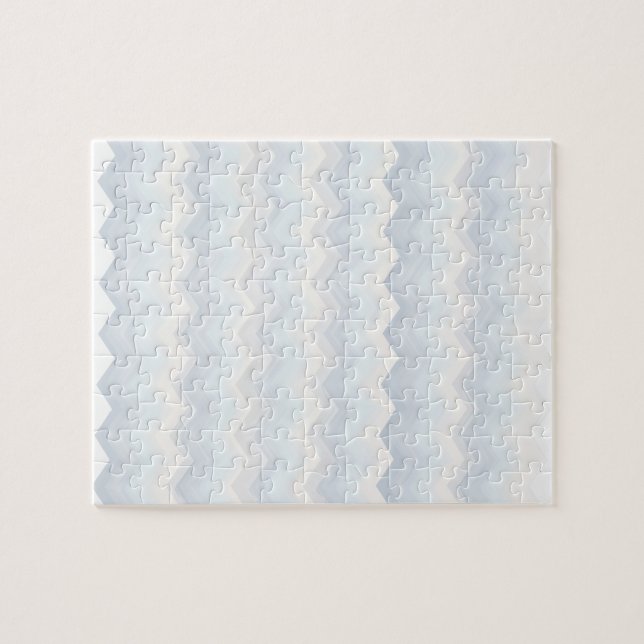 Ocean Shades Watercolor Chevron Jigsaw Puzzle (Horizontal)