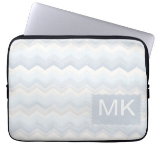 Ocean Shades Watercolor Chevron Laptop Sleeve