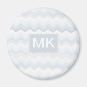 Ocean Shades Watercolor Chevron Magnet