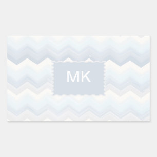 Ocean Shades Watercolor Chevron Rectangular Sticker