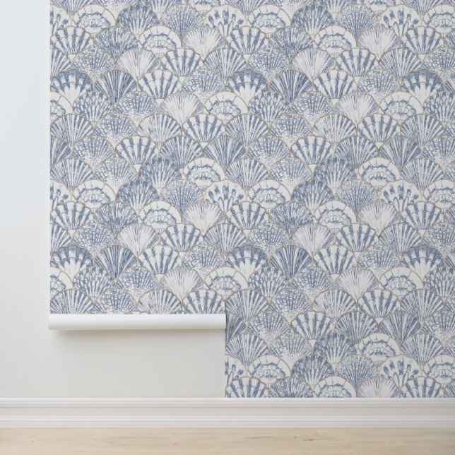 Ocean Shelfs Mermaid gold Wallpaper (Application)