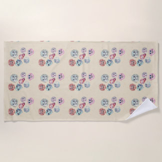 ocean shells beach towel