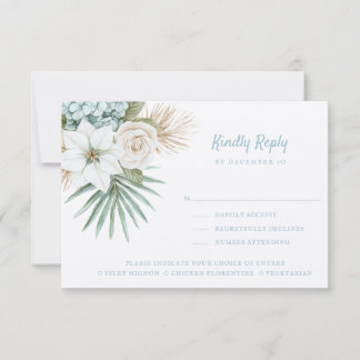 Ocean Shore | Beach | Kindly Reply | Meal Options  RSVP Card