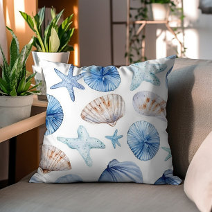Ocean Shore Seashell Cushion