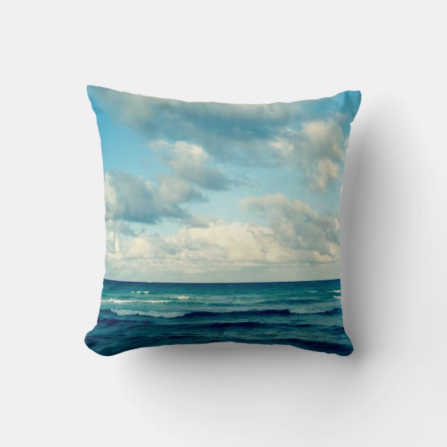 Ocean, Sky & Clouds Pillow (Front)