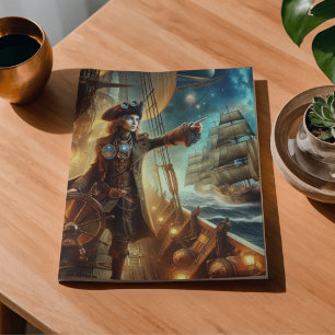Ocean Space Pirate Steampunk Vintage Victorian Tissue Paper