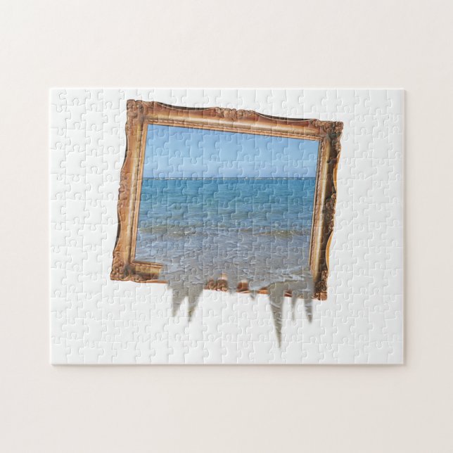 Ocean Spilling Out of Picture Frame Jigsaw Puzzle (Horizontal)