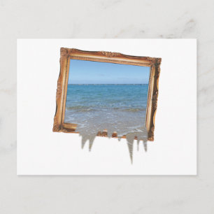 Ocean Spilling Out of Picture Frame Postcard