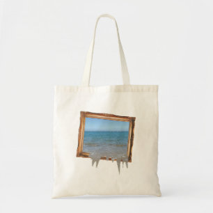 Ocean Spilling Out of Picture Frame Tote Bag