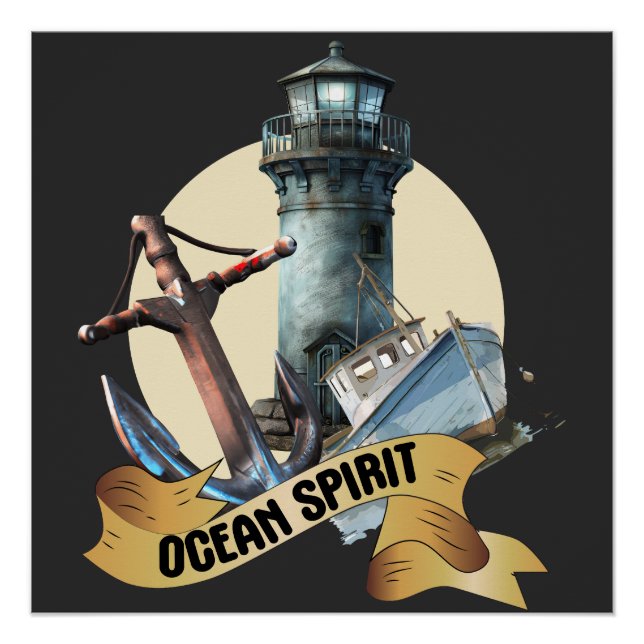 Ocean Spirit Nautical Adventure Poster (Front)