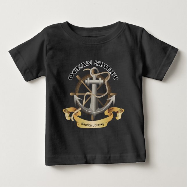Ocean Spirit Nautical Journey Baby T-Shirt (Front)