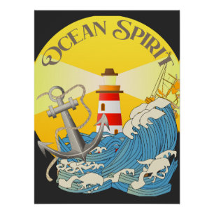 Ocean Spirit Nautical Theme Sign and Badge