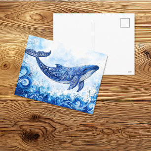 Ocean Spirit Tribal Whale Postcard