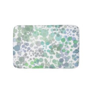 Ocean Spray Water Drops Watercolor Art Bath Mat