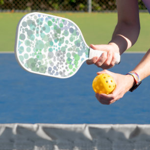 Ocean Spray Water Drops Watercolor Art Pickleball Paddle