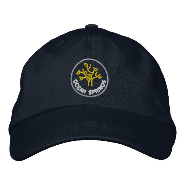 Ocean Springs  Embroidered Hat (Front)