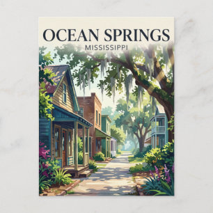 Ocean Springs USA Postcard