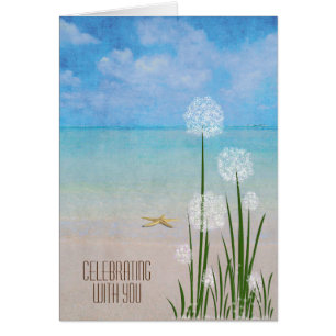 ocean starfish and beach flowers