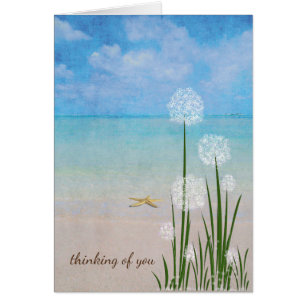 ocean starfish and beach flowers