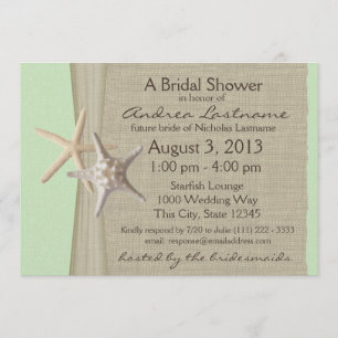 Ocean Starfish Bridal Shower Invitation