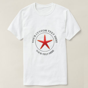 Ocean Starfish Custom Text T-Shirt
