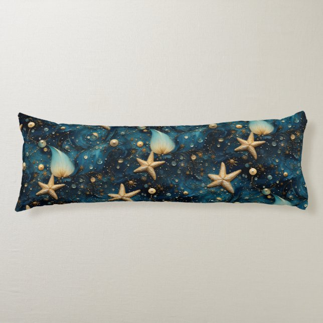 Ocean Starfish Pattern Body Pillow (Front)