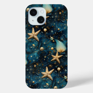 Ocean Starfish Pattern iPhone 15 Case