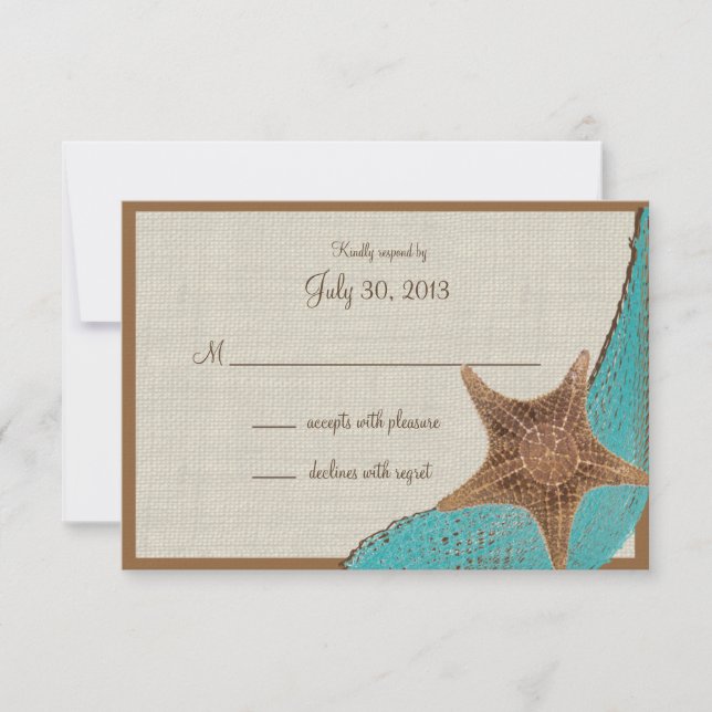 Ocean Starfish Response Card (Front)
