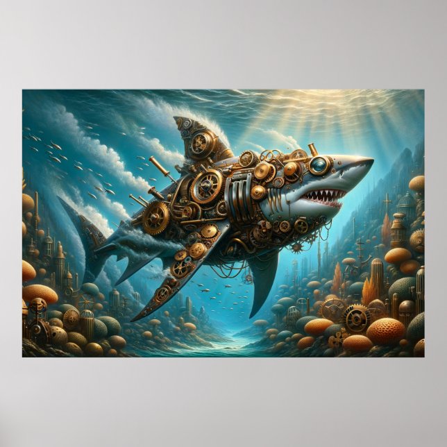 Ocean Steampunk Poster (Front)
