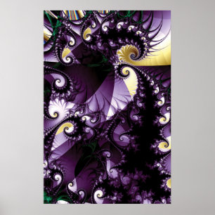 Ocean Storm Fractal Poster