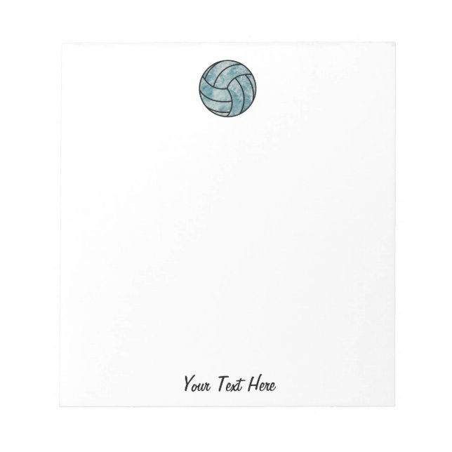 Ocean Summer Beach Waves Volleyball Personalised Notepad (Front)