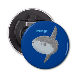 Ocean sunfish mola mola cute cartoon  bottle opener