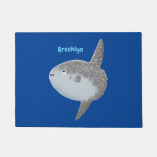 Ocean sunfish mola mola cute cartoon doormat