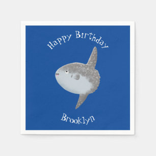 Ocean sunfish mola mola cute cartoon napkin