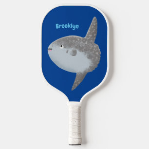 Ocean sunfish mola mola cute cartoon pickleball paddle