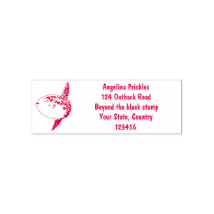 Ocean sunfish mola mola cute cartoon self-inking stamp