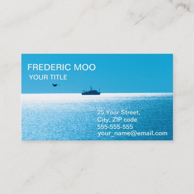 Ocean sunrise business card (Front)