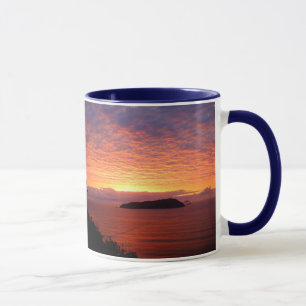 Ocean Sunrise over Shoe Island Tairua New Zealand Mug