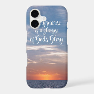 Ocean Sunrise with glimpse of God's Glory Quote