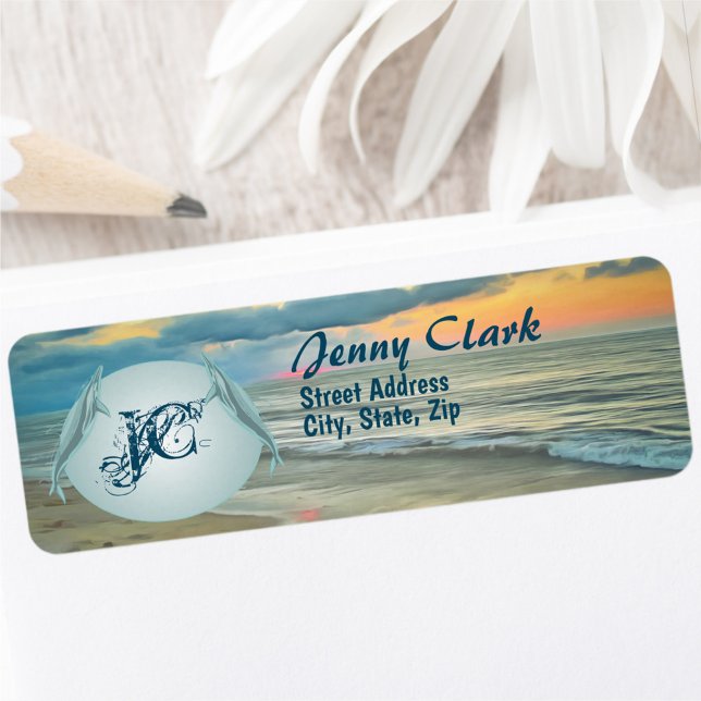 Ocean Sunset 0735 Address Return Address Label (Creator Uploaded)