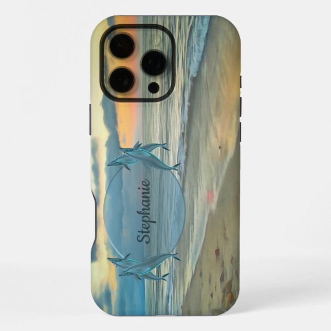 Ocean Sunset 0735 iPhone Case (Back)