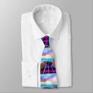 Ocean Sunset Bass Guitar Neck Too Music Tie