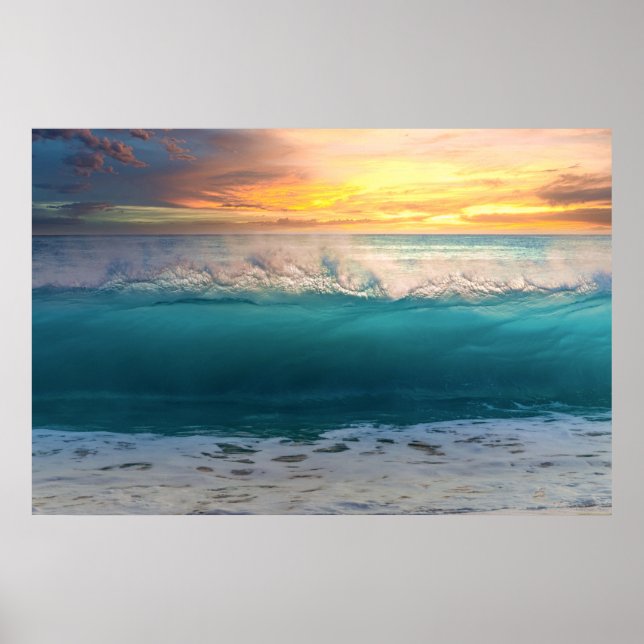 Ocean Sunset Beach Photo 193 Poster (Front)