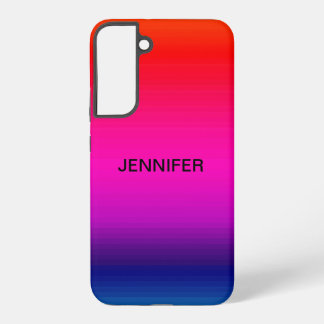 Ocean Sunset Blue Purple Red Art Blend Add Name Samsung Galaxy Case