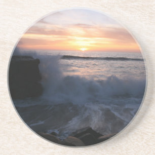 Ocean sunset coasters