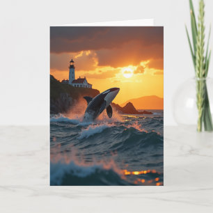 Ocean Sunset Fathers Day Card