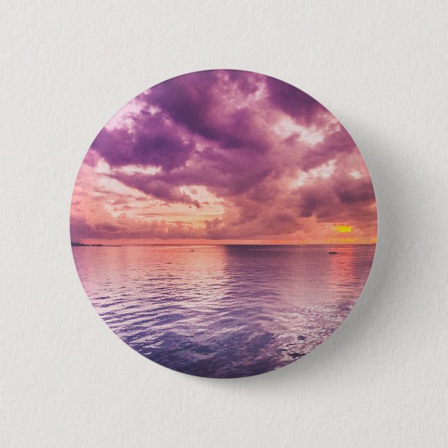 Ocean Sunset Inspirational 6 Cm Round Badge (Front)