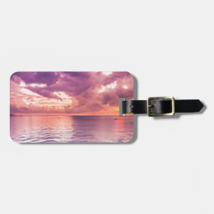 Ocean Sunset Inspirational Luggage Tag